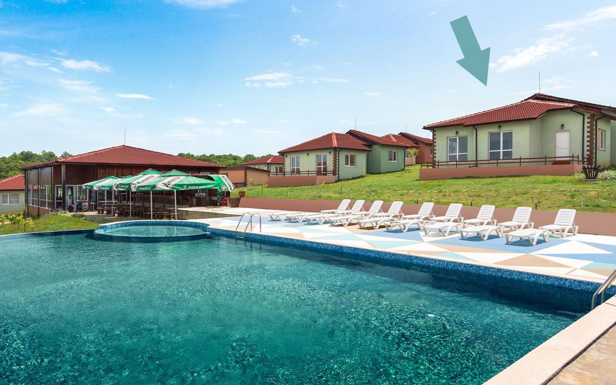 Просторный одноэтажный дом с панорамным видом в эко-комплексе на Балканских горах