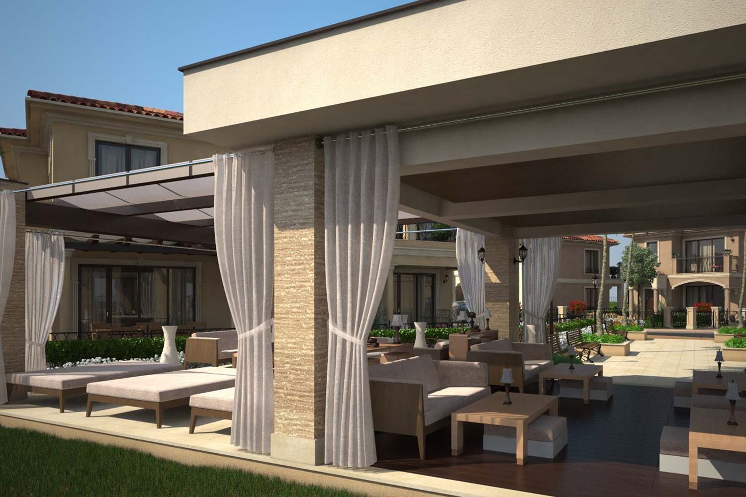 Исключительный двухэтажный дом с тремя спальнями и просторным двором в элитном охраняемом комплексе между Сарафово и Поморие