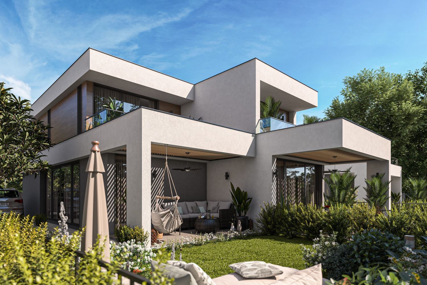 Исключительный двухэтажный дом с тремя спальнями и просторным двором в элитном охраняемом комплексе между Сарафово и Поморие