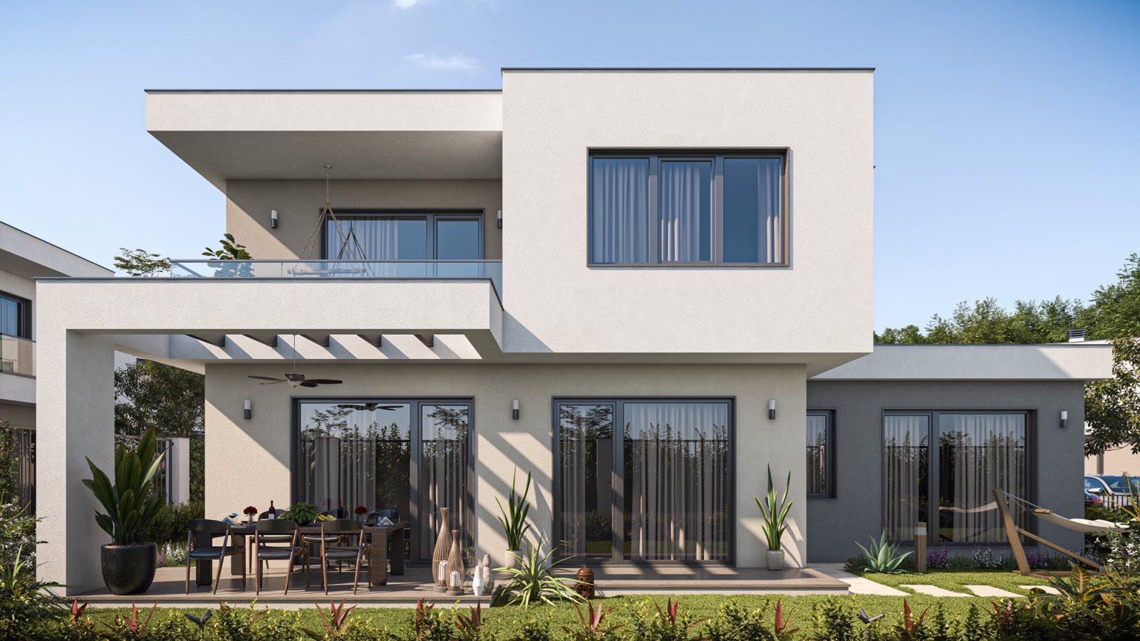 Исключительный двухэтажный дом с тремя спальнями и просторным двором в элитном охраняемом комплексе между Сарафово и Поморие