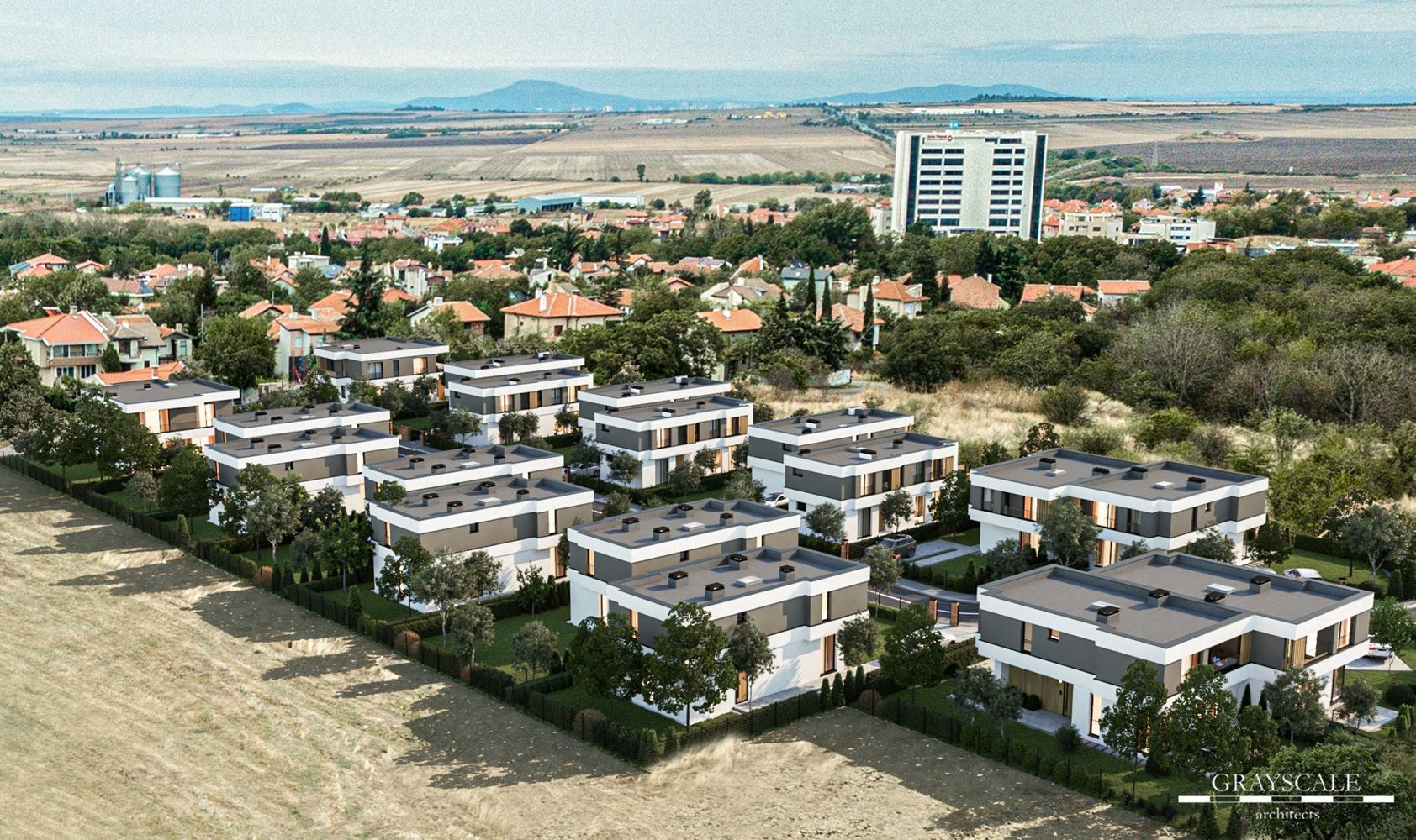 Современный дом с пятью комнатами и двором 400 м², тремя спальнями и без обслуживания в Ветрене, Бургас